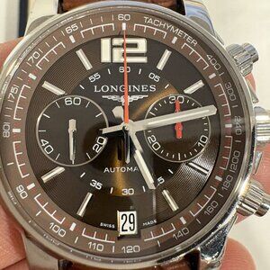 Longines Admiral Automatic Chronograph Brown Dial 42mm Full Set Box L688